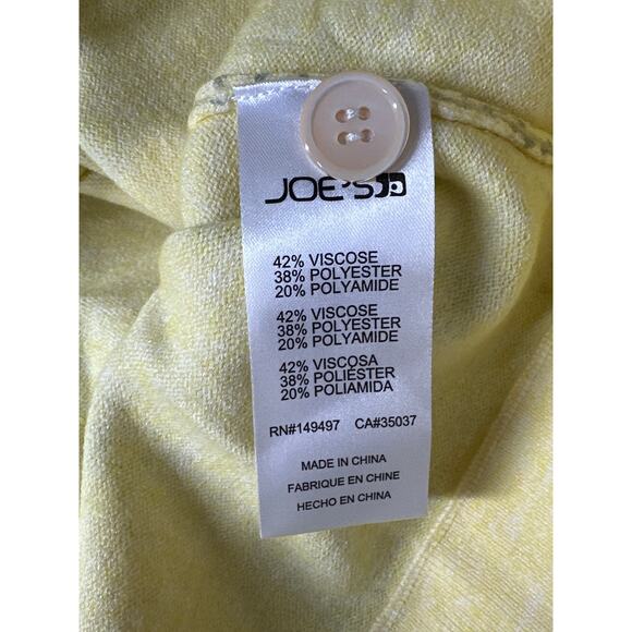 Joe's Snakeskin Cardigan Long Sleeve V-Neck Sweater Wax Yellow NWT Medium - Picture 6 of 7